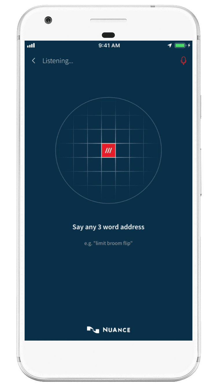 what3words mobile application in action.