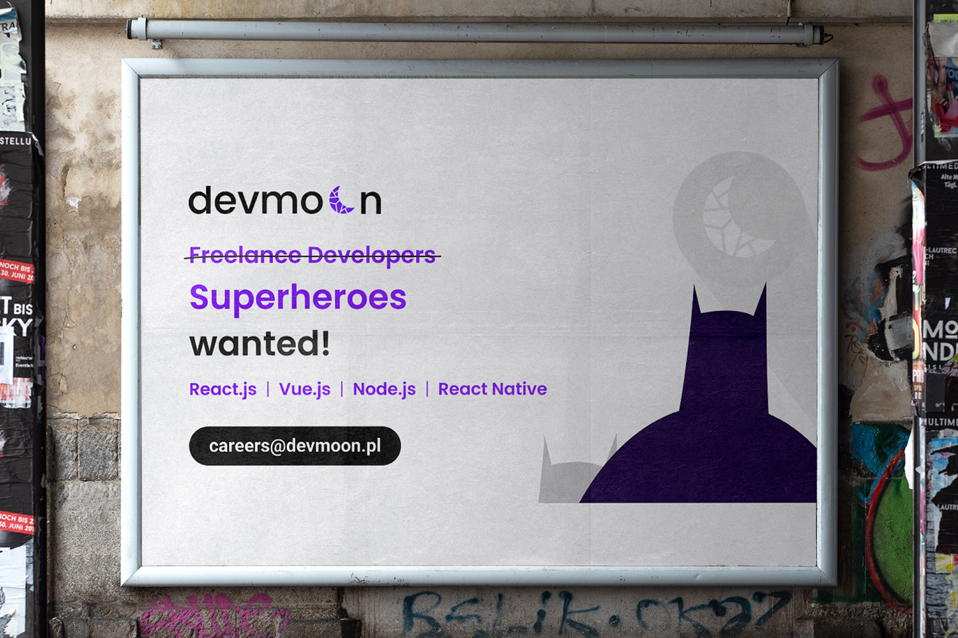 Devmoon's HR campaign poster designed and launched by Ziolkowski Media.