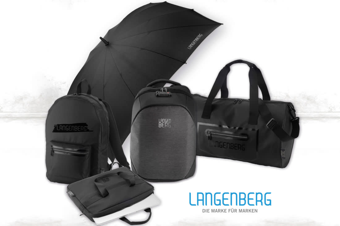 Part of the Langenberg merchandise product range. Bags & Umbrellas.