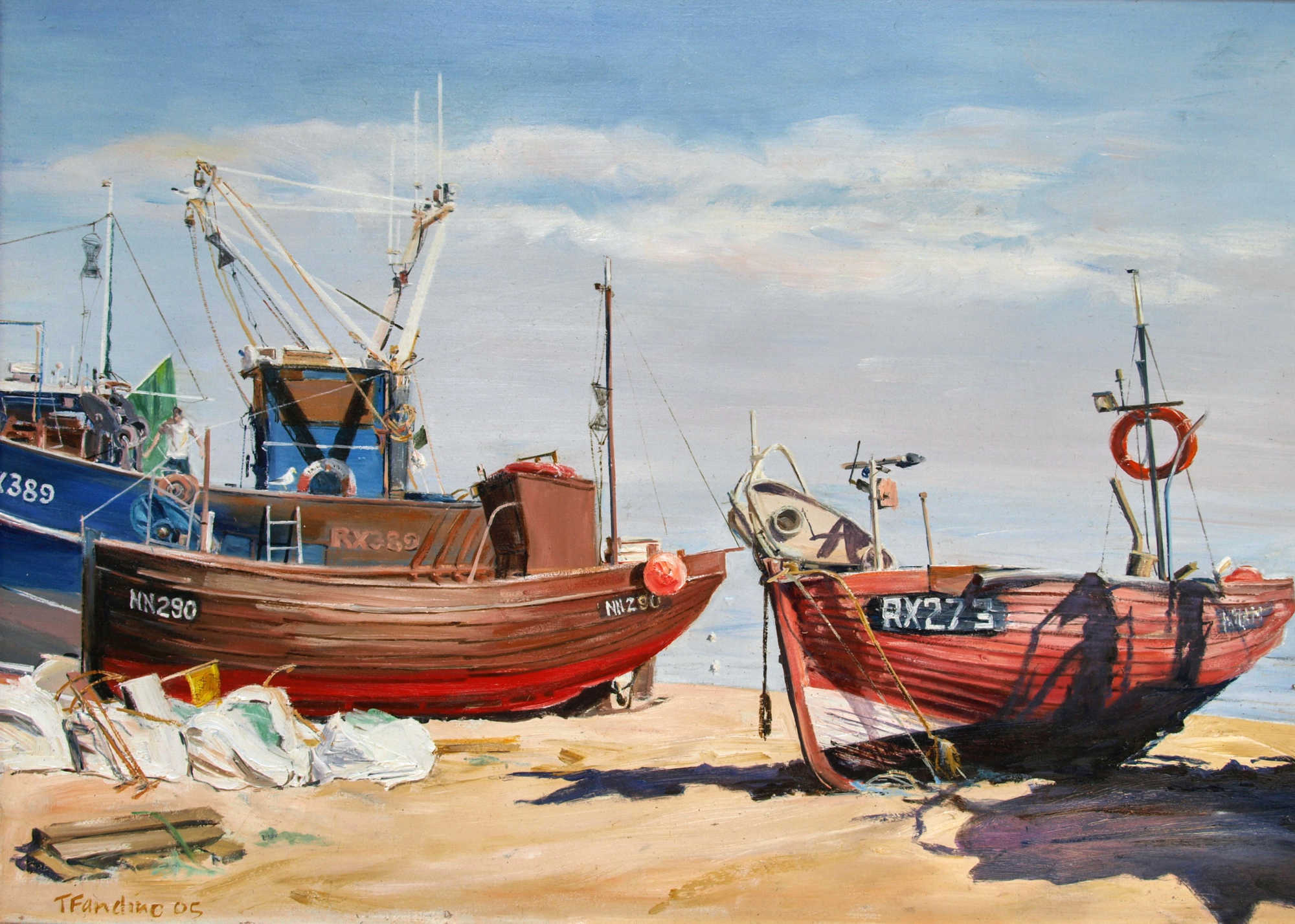 Fishing boats, Hastings, Kent (England)