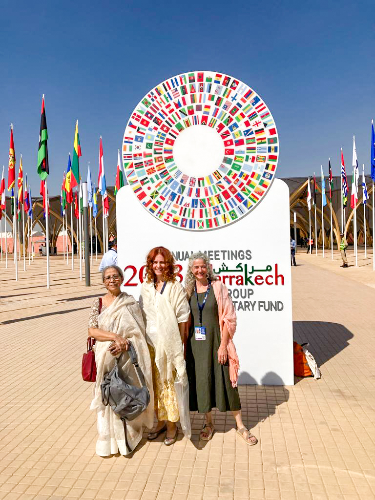 Andrea, Ruth and Farida at the World Bank meetings in Morocco
