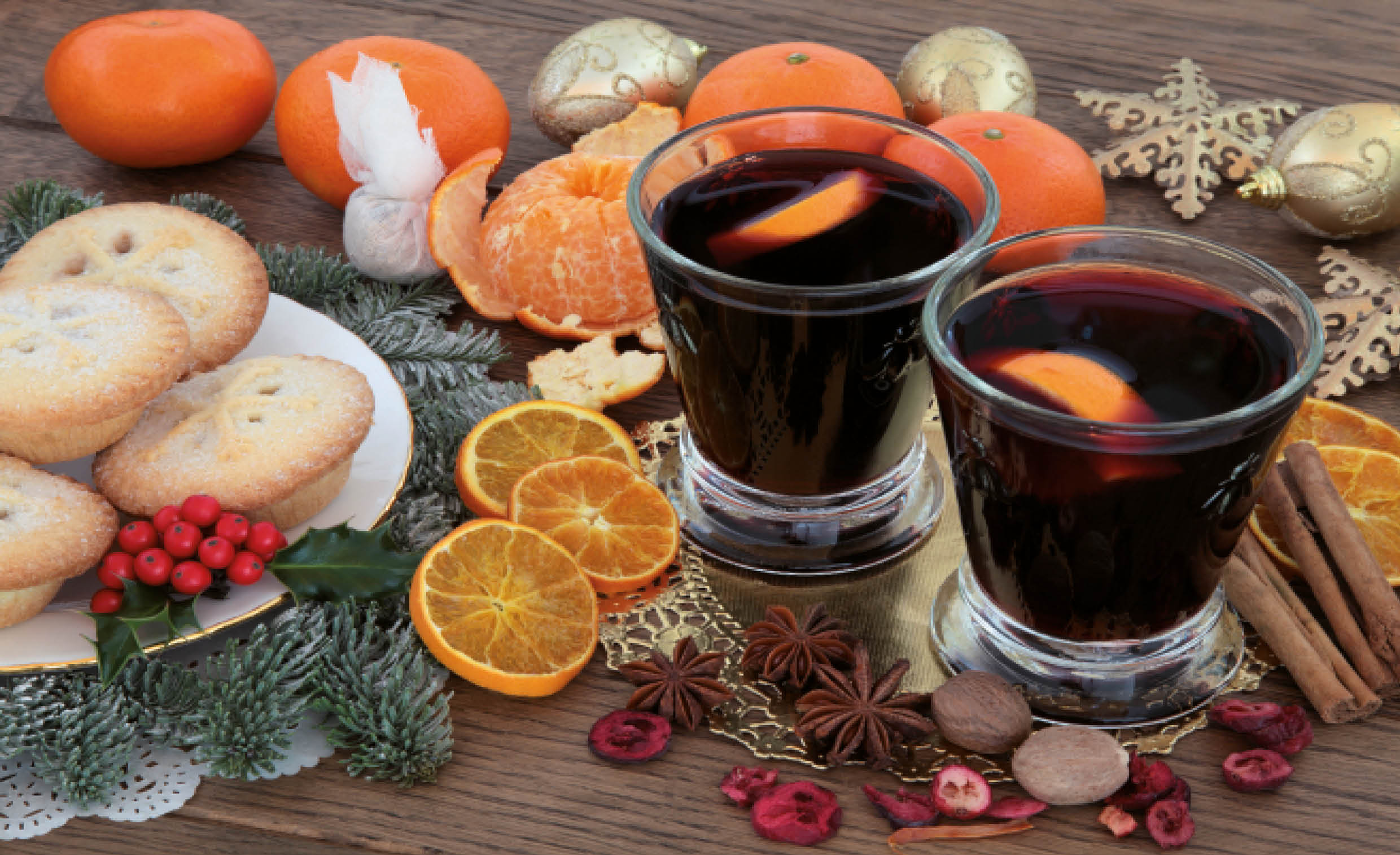 Mulled wine and Mince pies