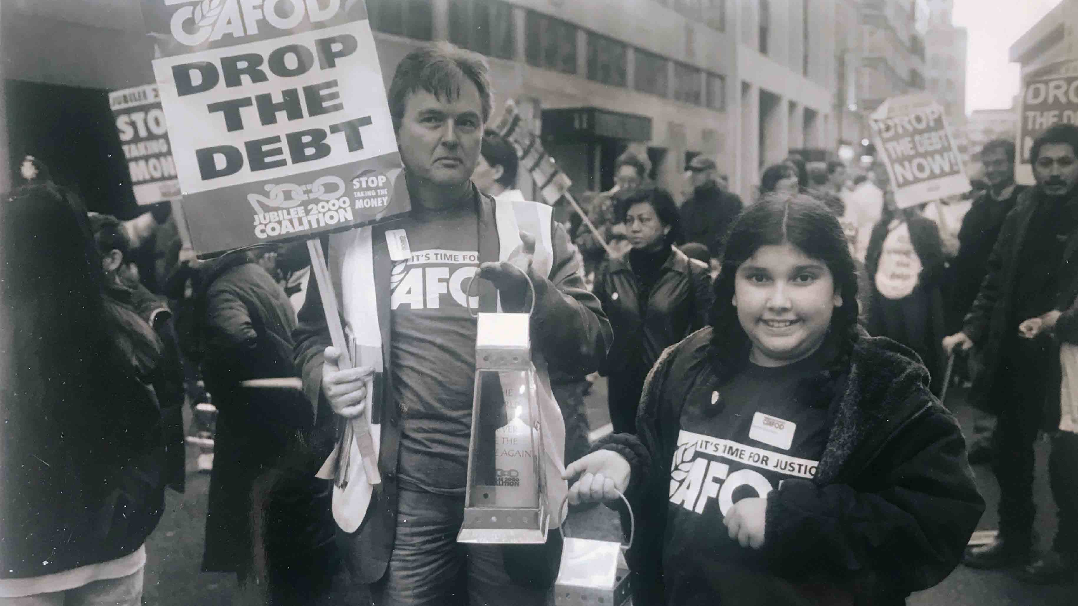 UK - Birmingham - CAFOD supporters at Drop the Debt protests in 1999