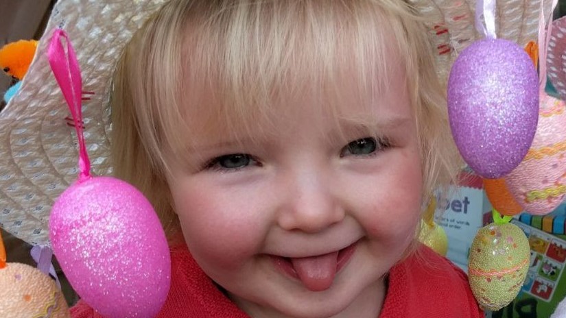 Child in Easter bonnet