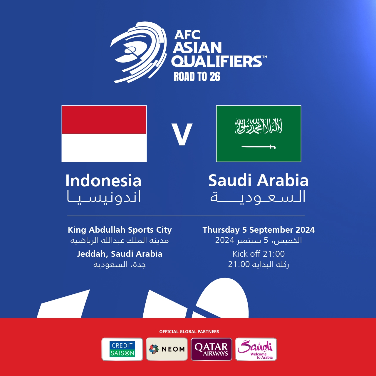 Saudi Arabia vs Indonesia AFC Asian Qualifiers 26
