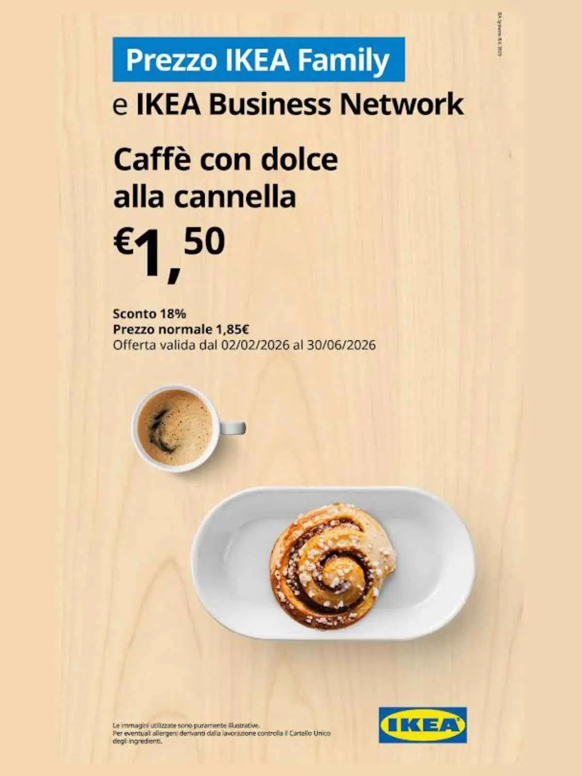 Tiare Shopping Offer IKEA Restaurant Caffe con dolce alla cannella