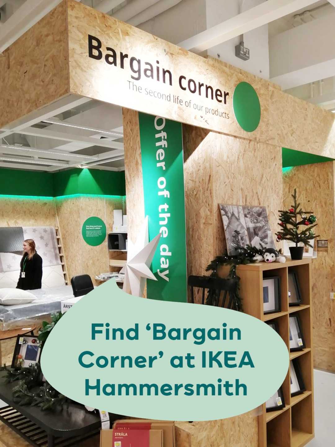 'Bargain Corner' at IKEA Hammersmith circular hub in Livat