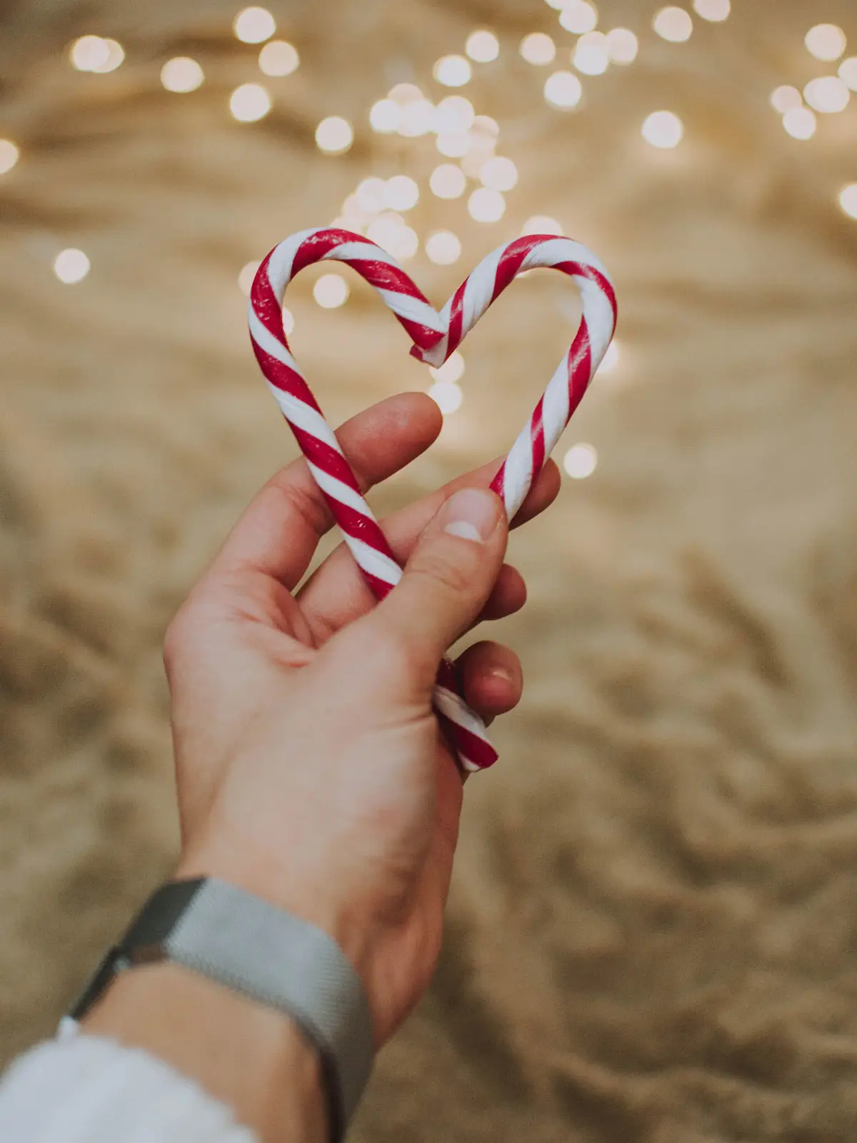 Heart made of Swedish Christmas candy