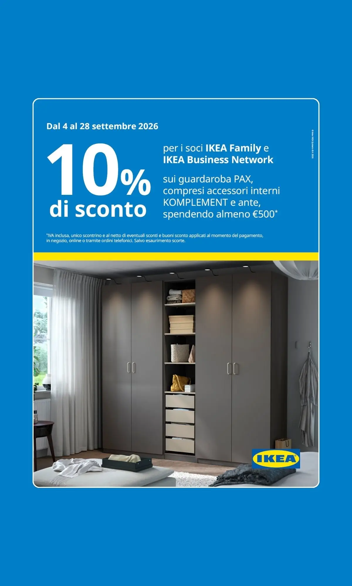 Tiare Shopping Main banner IKEA 10 di sconto 09 2026