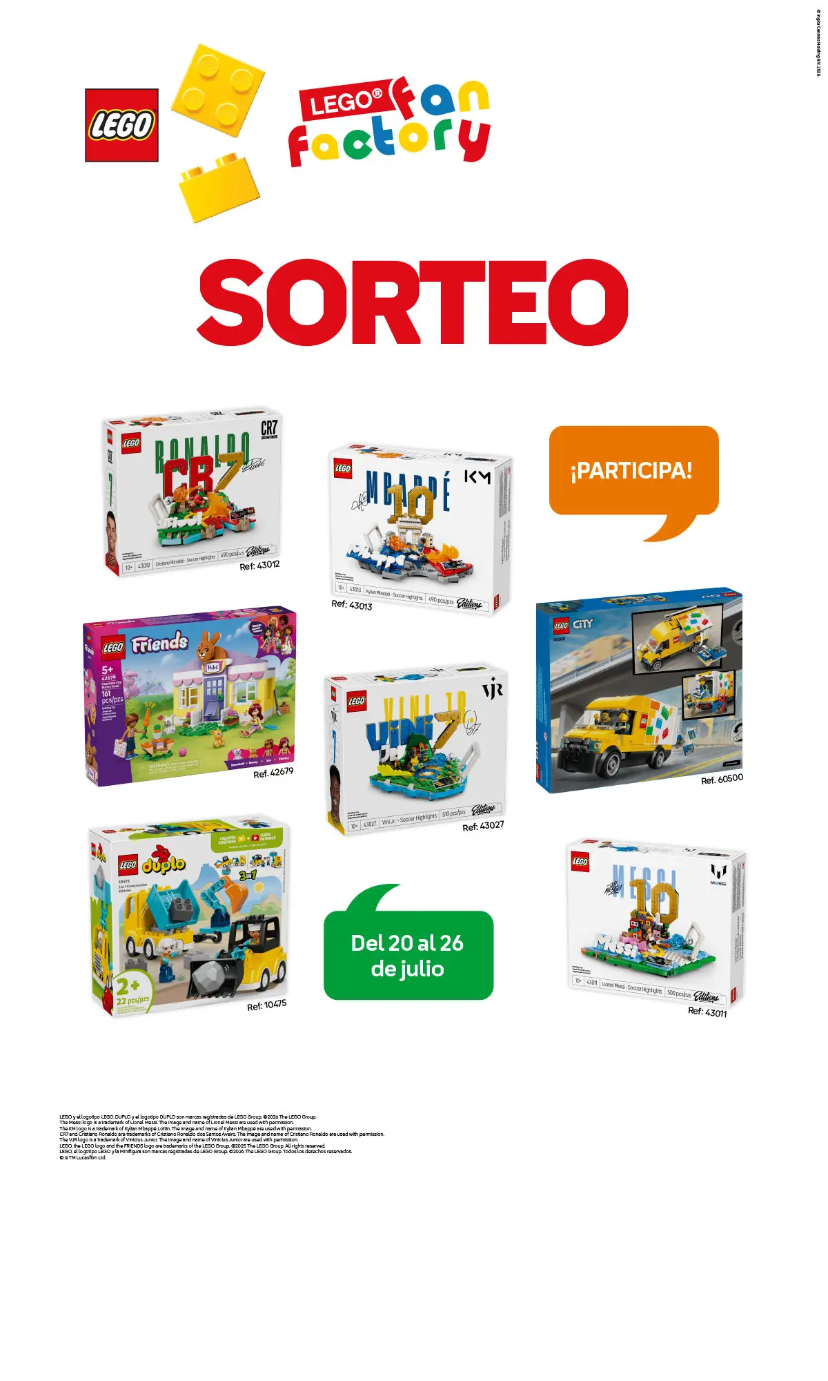 SORTEO VERANO PACK DE LEGO