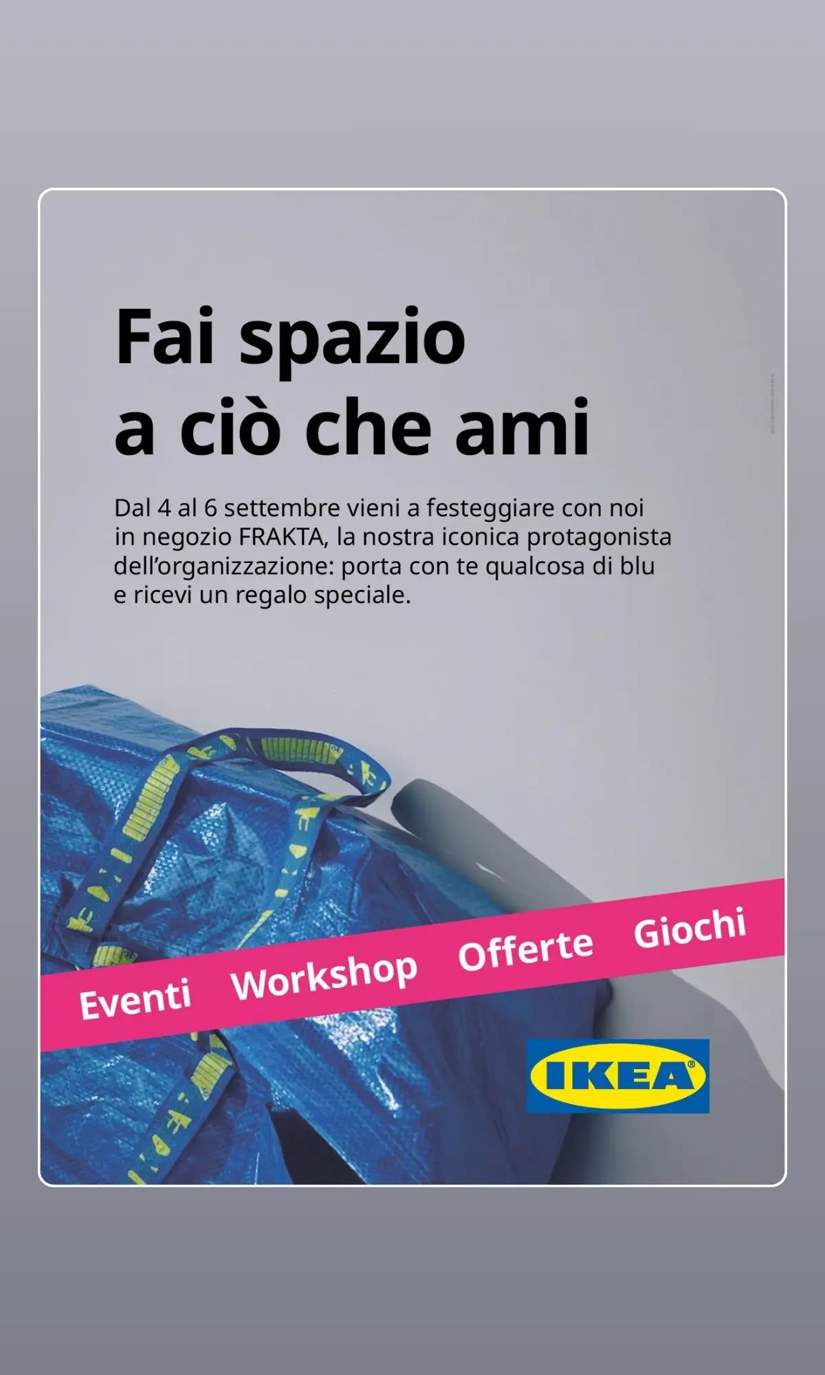 Tiare Shopping Main banner IKEA Fai spazio a cio che ami