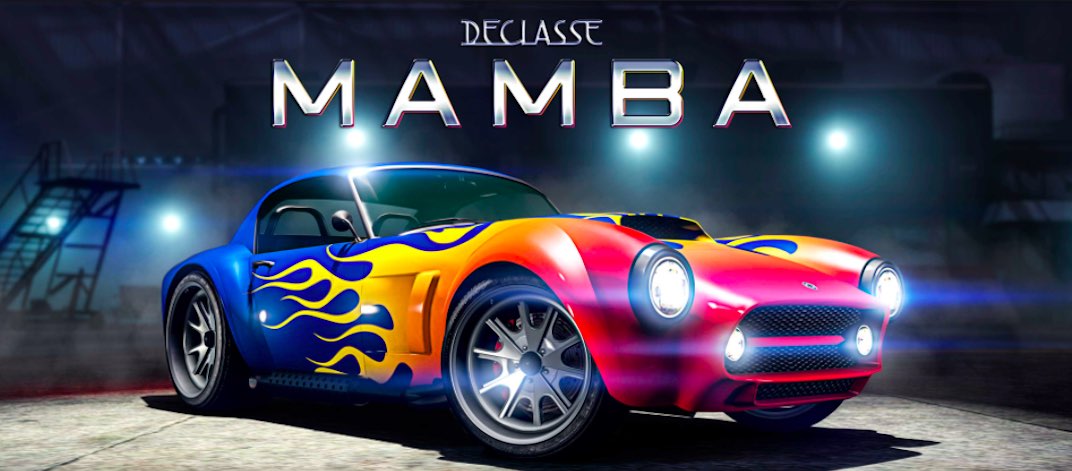 For the December 23rd, 2021 Grand Theft Auto V Online weekly update the podium vehicle is the Declasse Mamba.