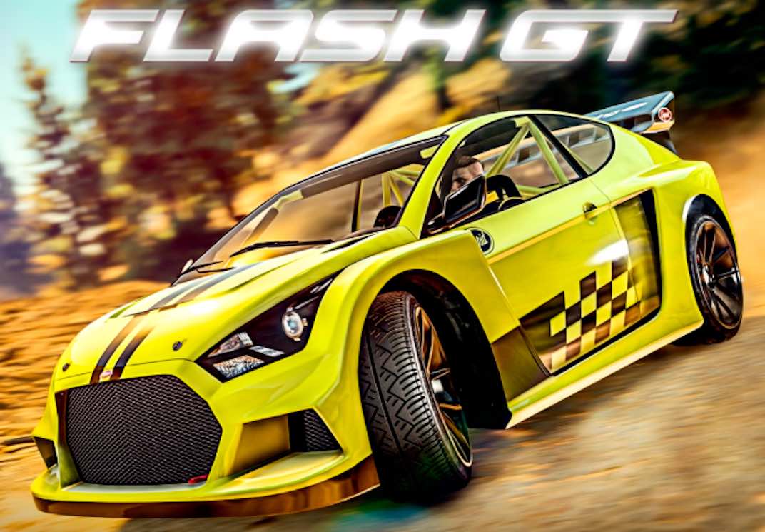 For the March 3rd, 2022 Grand Theft Auto V Online weekly update the podium vehicle is the Vapid Flash GT.
