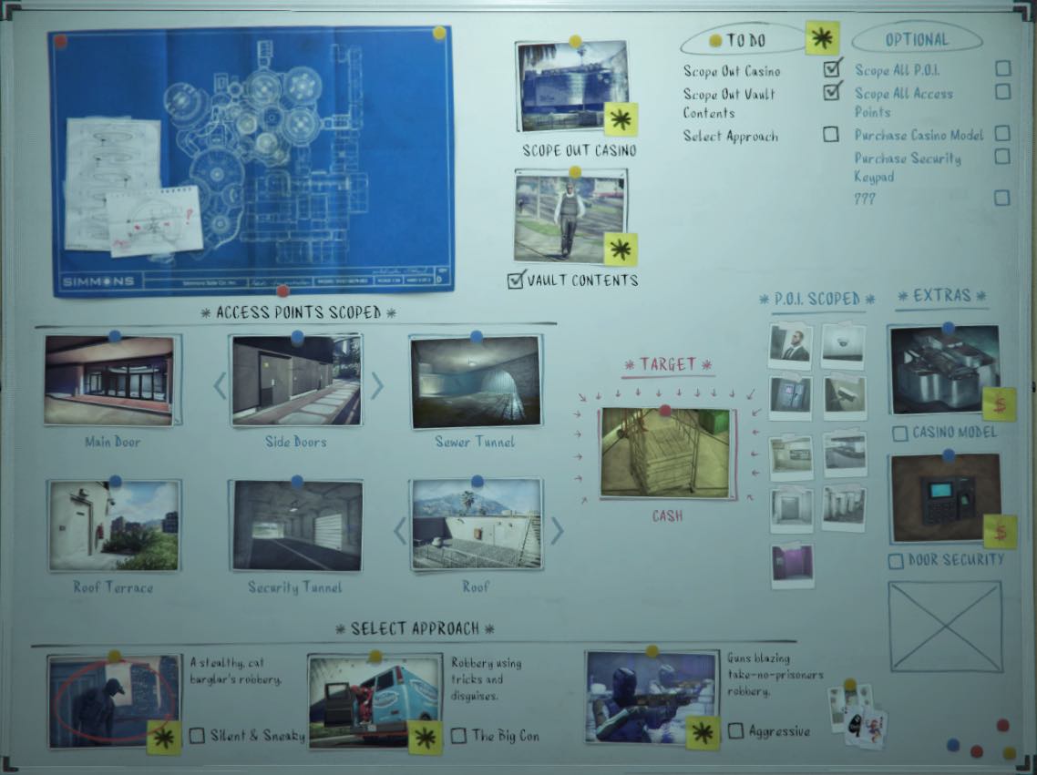 The setup portion of the Diamond Casino Heist is pretty straight forward. Simply scope it out and choose your approach.