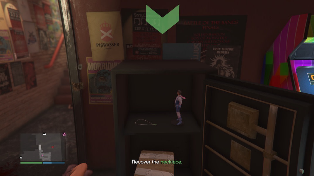 For the Recover Valuables Agency Security Contract in Grand Theft Auto V Online you first have to locate the safe, then the code, then go open the safe to get what's inside.