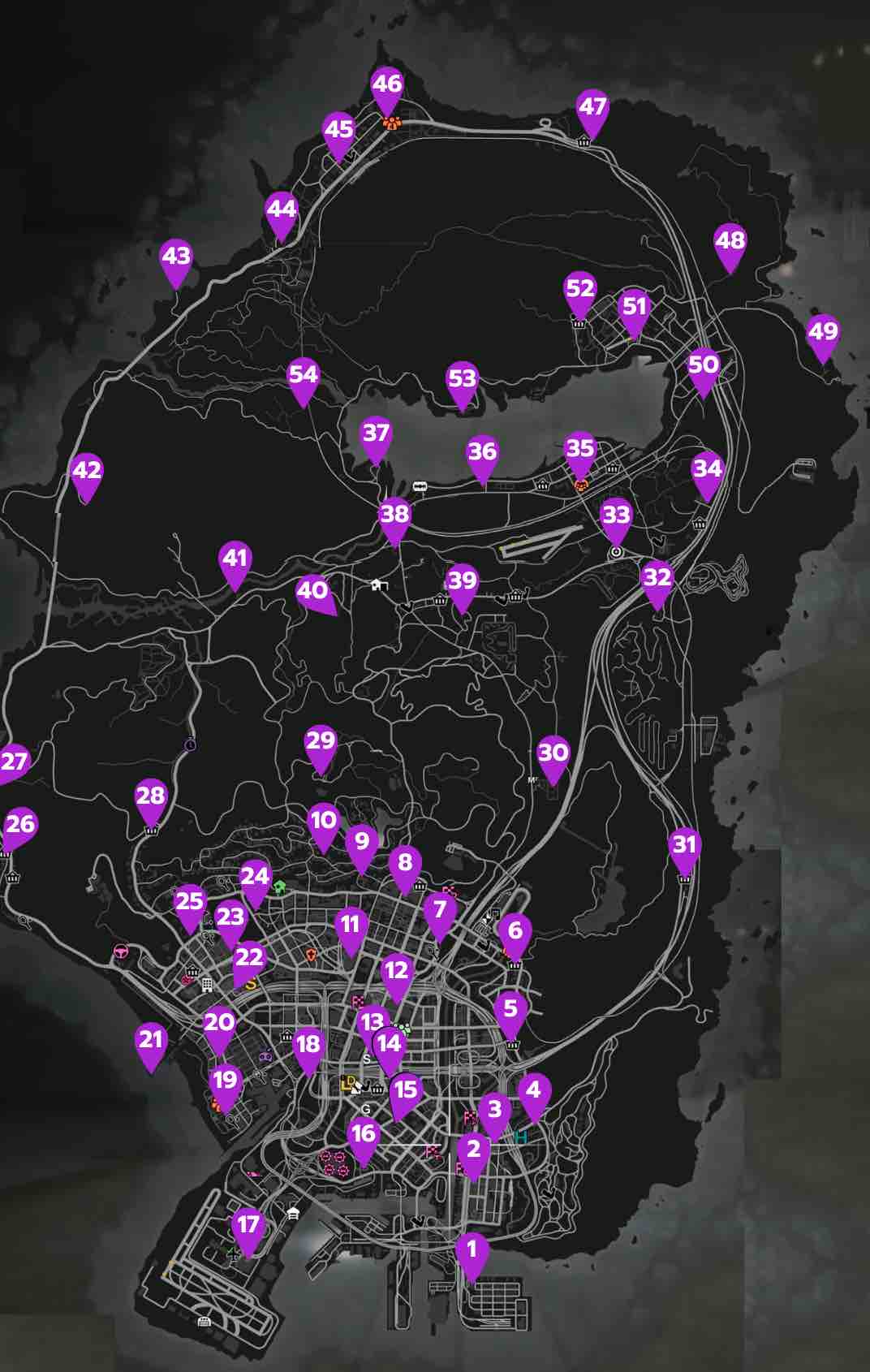 Daily & all Street Dealers locations — Interactive GTA V/Online Map —  GTALens