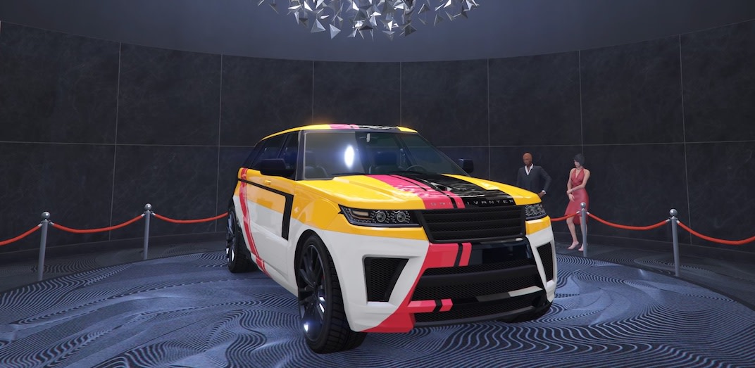 For the November 17th, 2022 Grand Theft Auto V Online weekly update the podium vehicle is the  Gallivanter Baller GT.