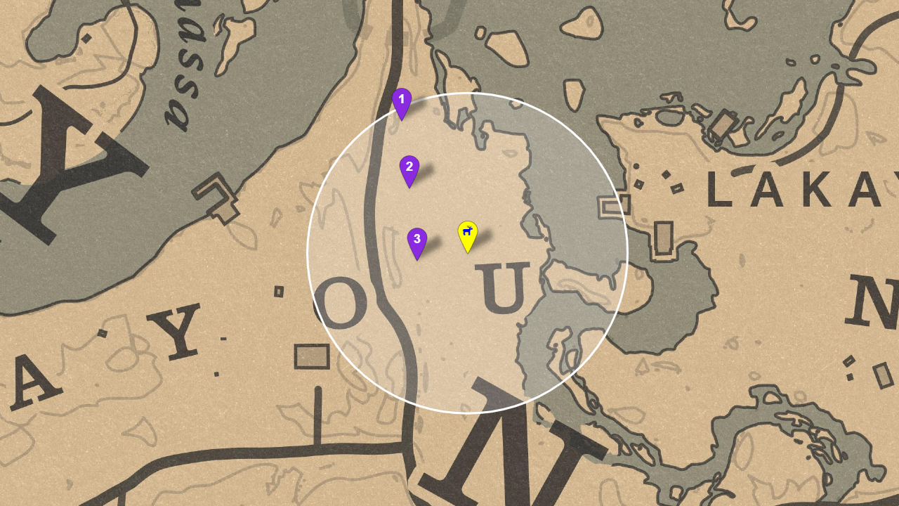 Red Dead Redemption Legendary Animal Locations Maps -
