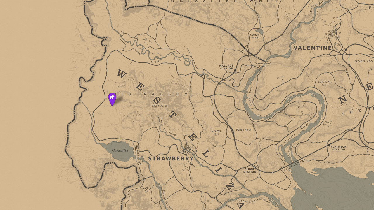 Red Dead Redemption 2 Legendary Buck Map