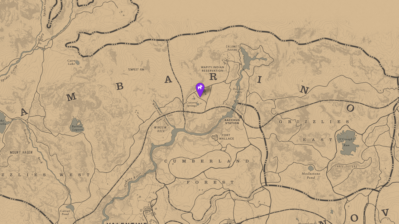 Red Dead Redemption 2 Legendary Wolf Map