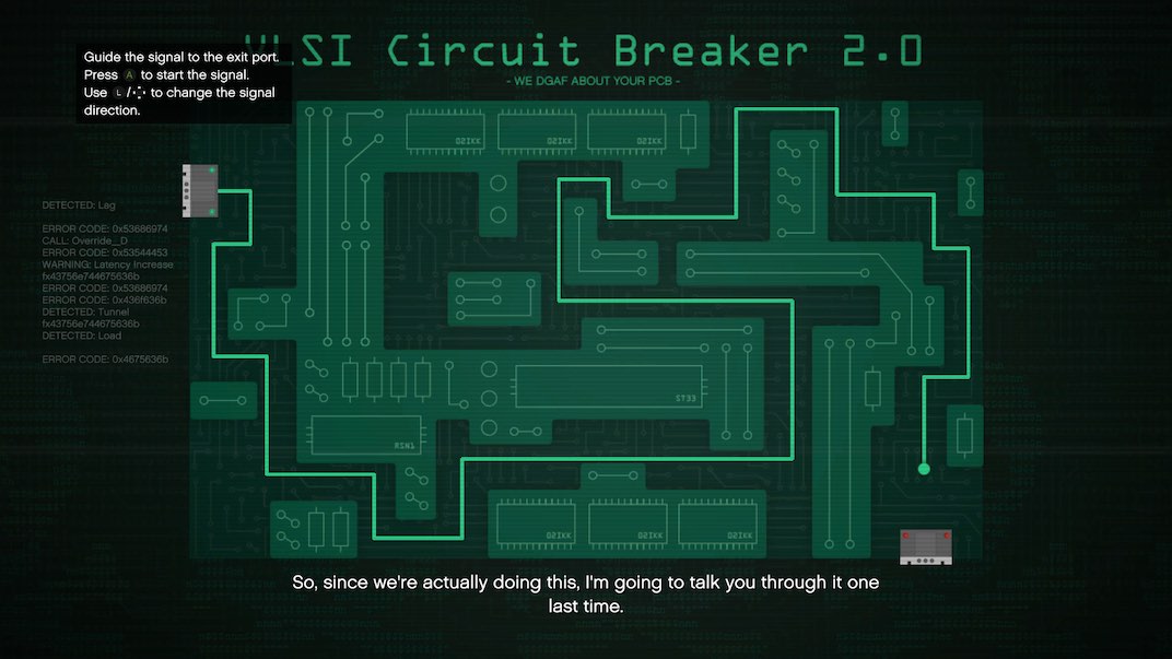 When completing the Fleeca Job setup missions you'll need to complete a mini game that very closely resembles the game Snake.