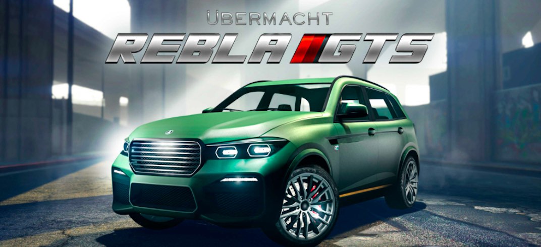 For the September 30th, 2021 Grand Theft Auto Online Weekly Update the Podium Vehicle is the Übermacht Rebla GTS.