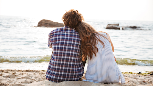 Couple by the sea