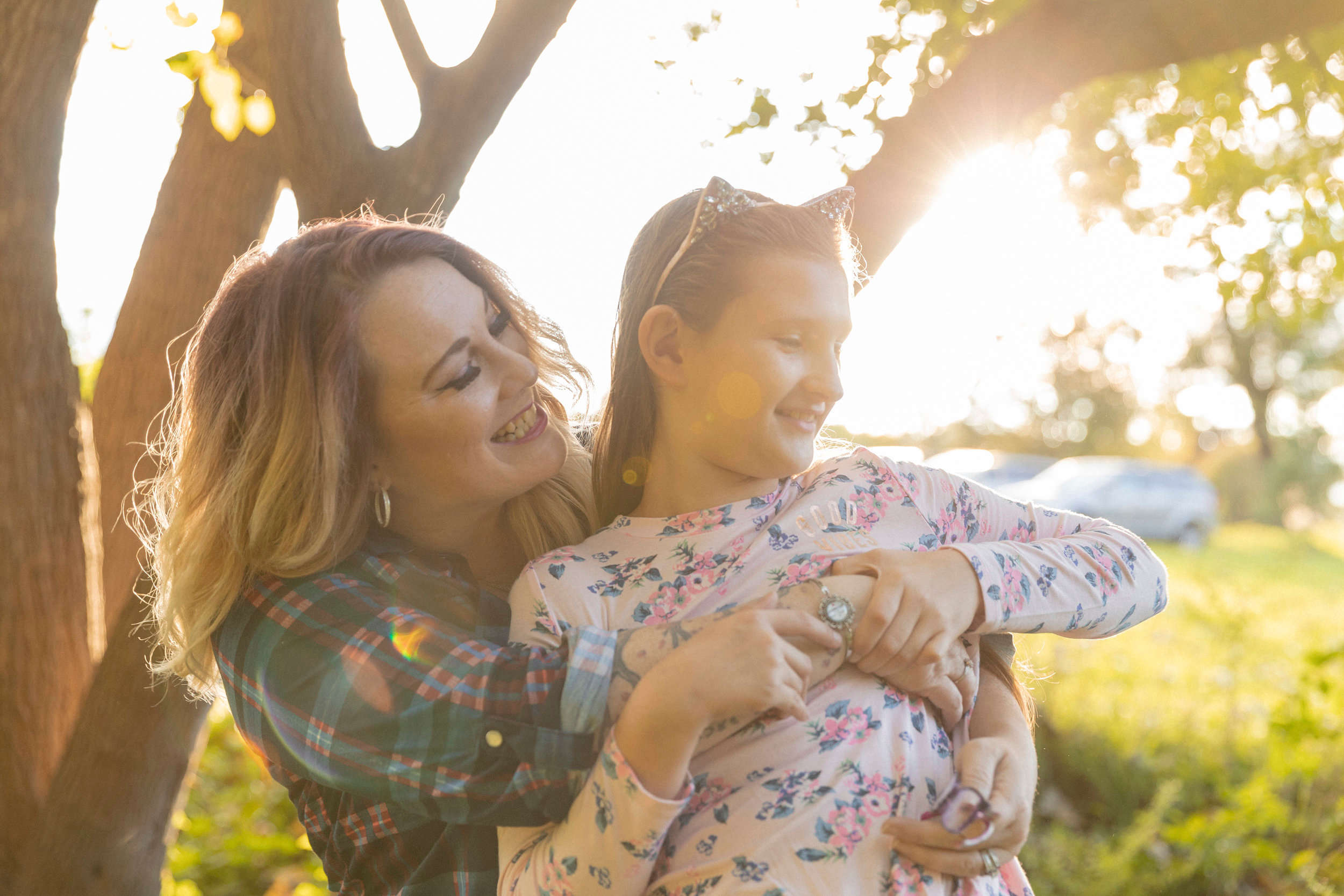 Michelle, a Lyft driver, and her daughter.