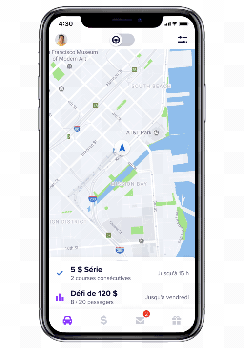 écran produit du Centre de service COVID de l'appli Lyft