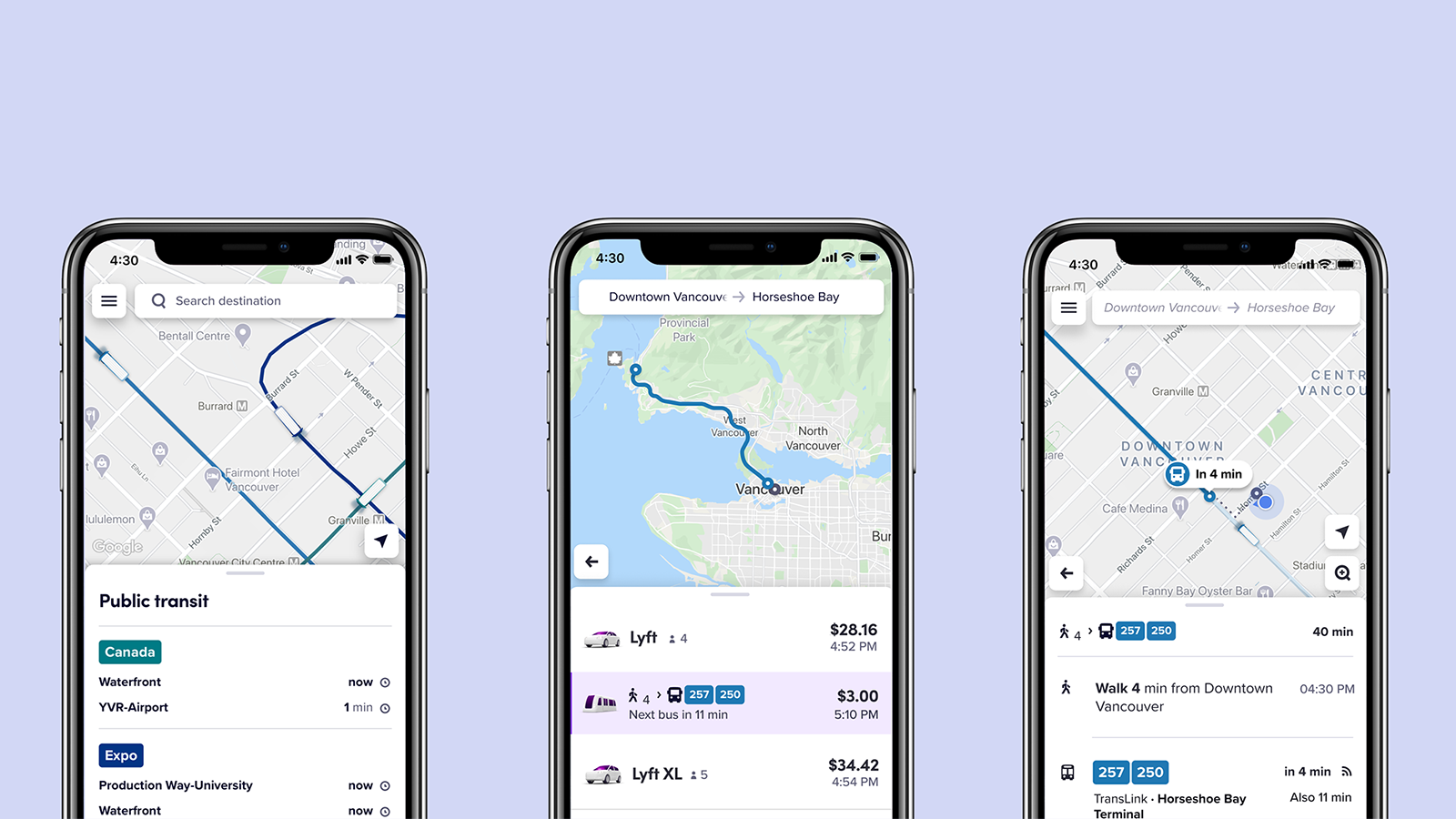 Lyft launches public transit routes in-app in Metro Vancouver > Hero image