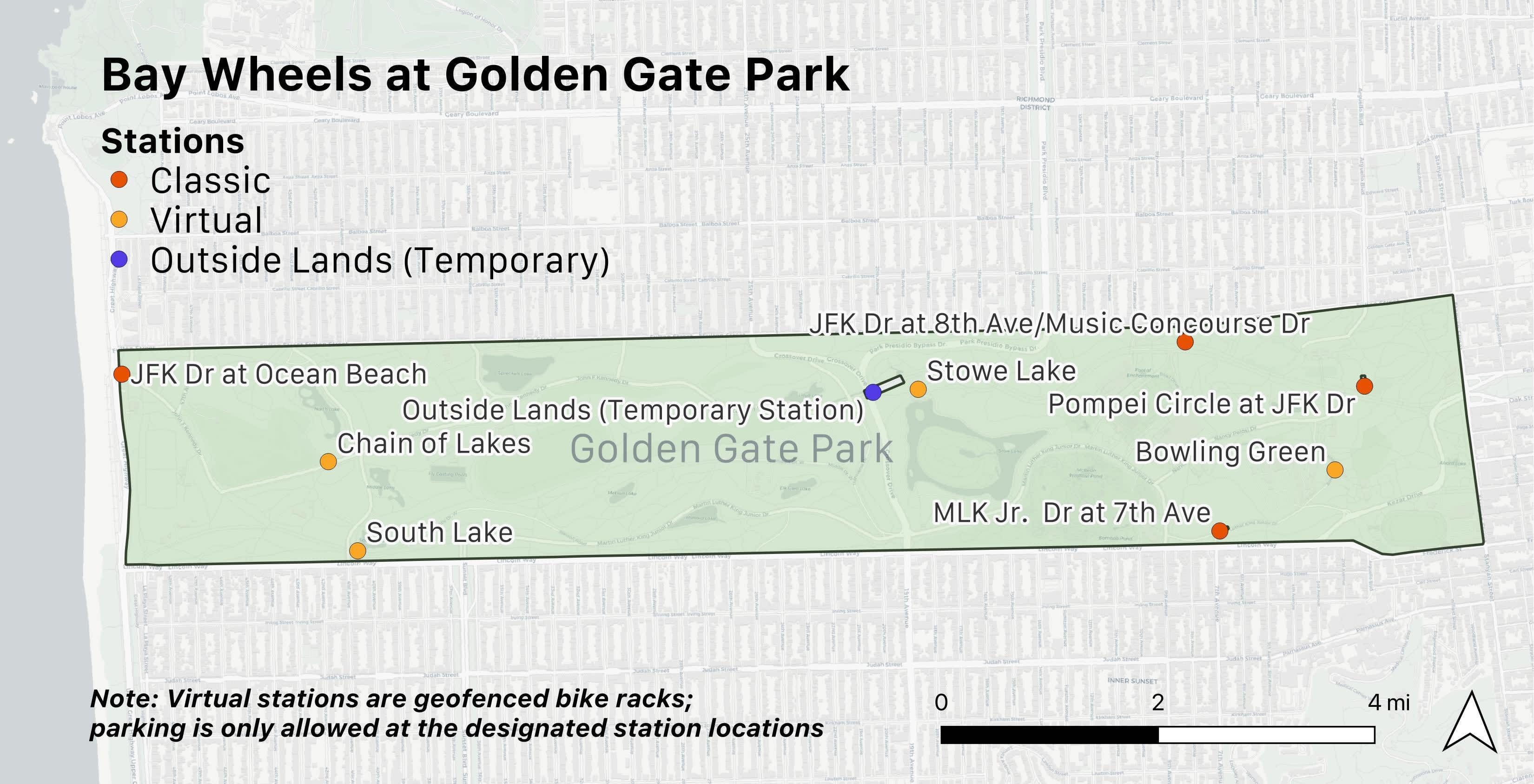 Bay Wheels > Golden Gate Park > Map