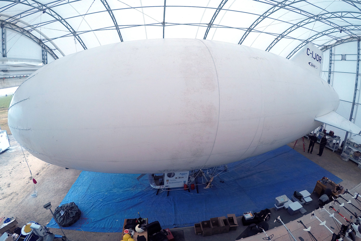 A photo of a BASI prototype airship. (Photo courtesy of ​​Ross Prentice, BASI)
