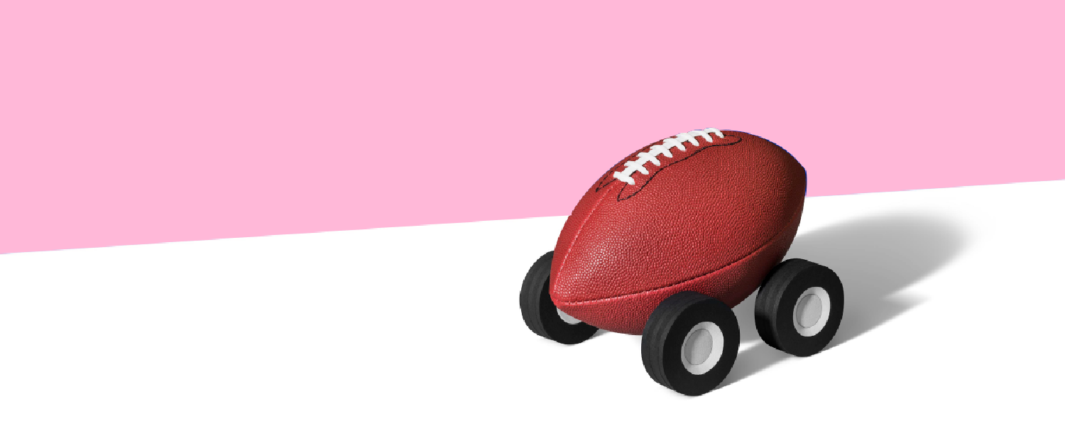A football on wheels
