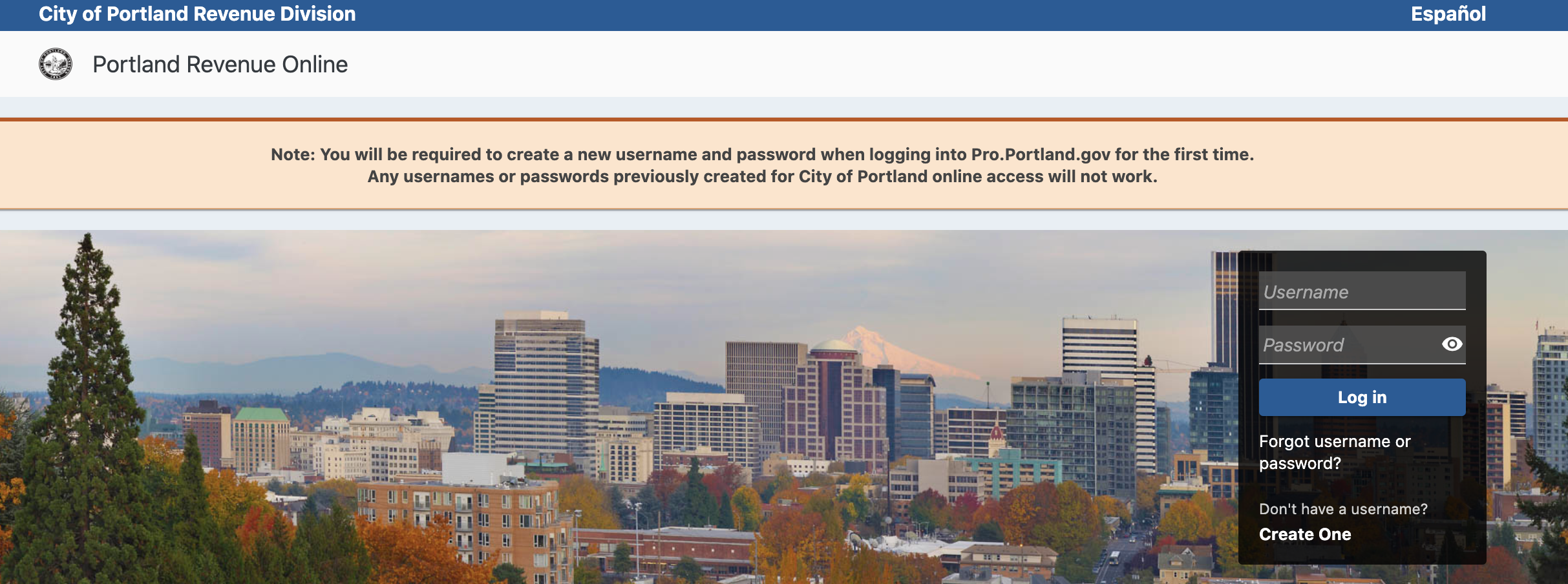 portland business license lookup