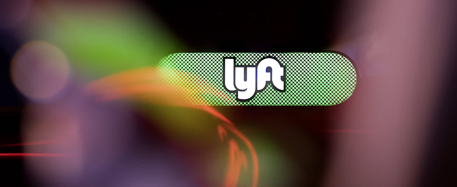 Green Lyft Amp with a black background
