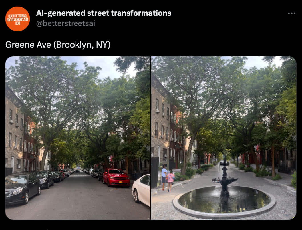 Zach Katz's initial photograph transformation used for Better Streets AI.