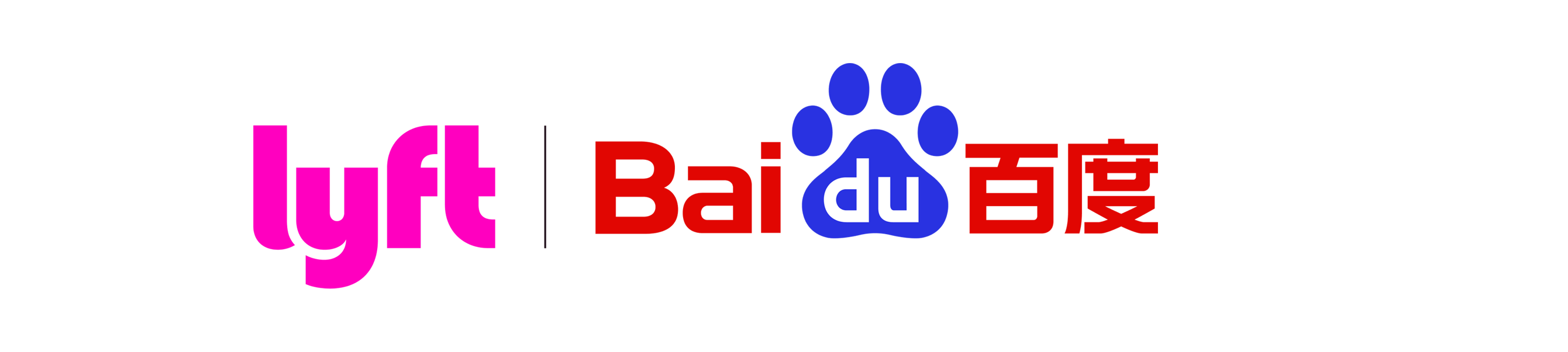 Lyft Baidu Logo Lockup. 