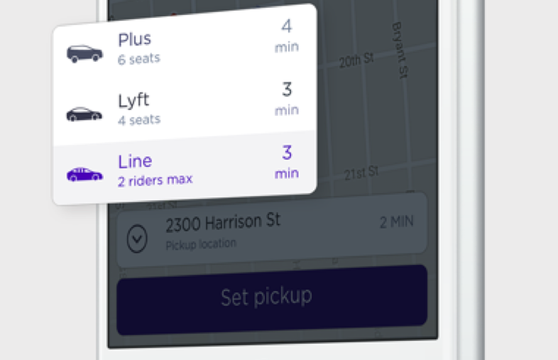 Save with Lyft Line  Share a Line ride to split the cost with others heading the same way.