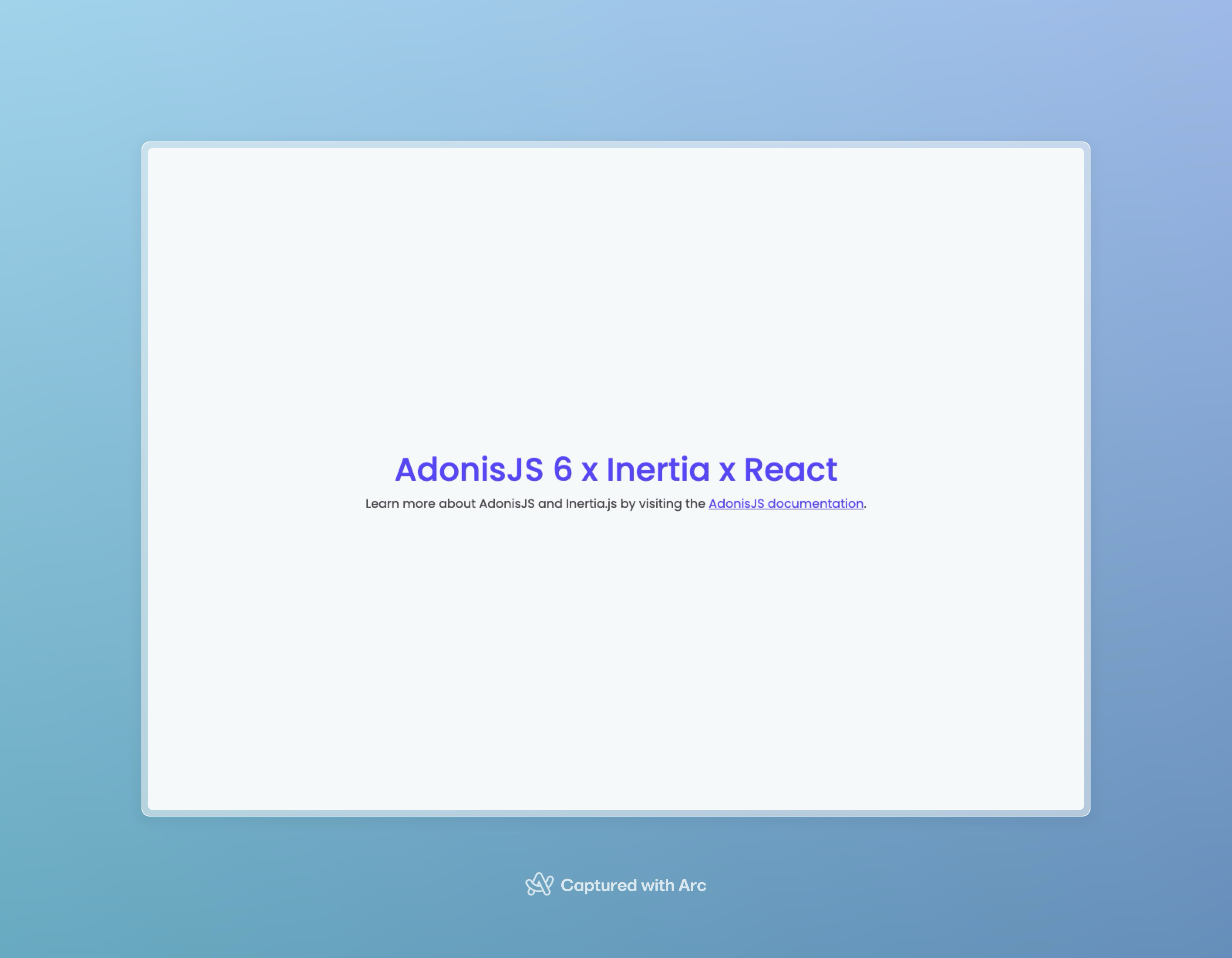 AdonisJS v6 Home