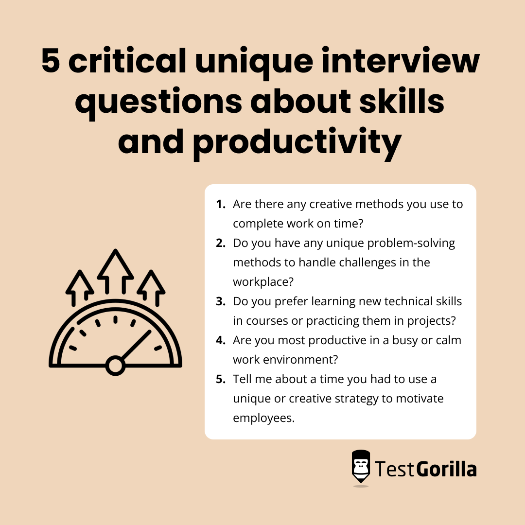 5 critical interview questions about skills and productivity