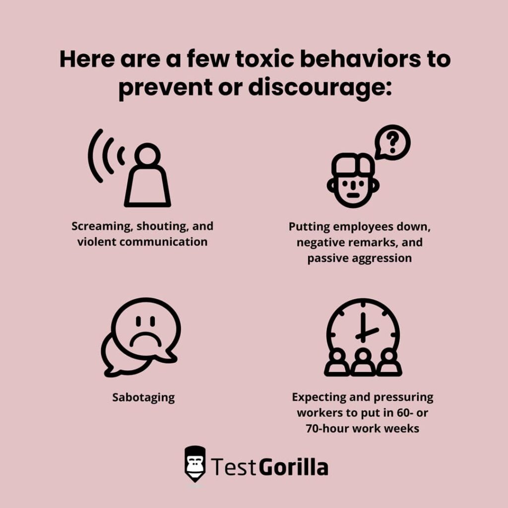 examples of toxic behaviors that should be prevented or discouraged