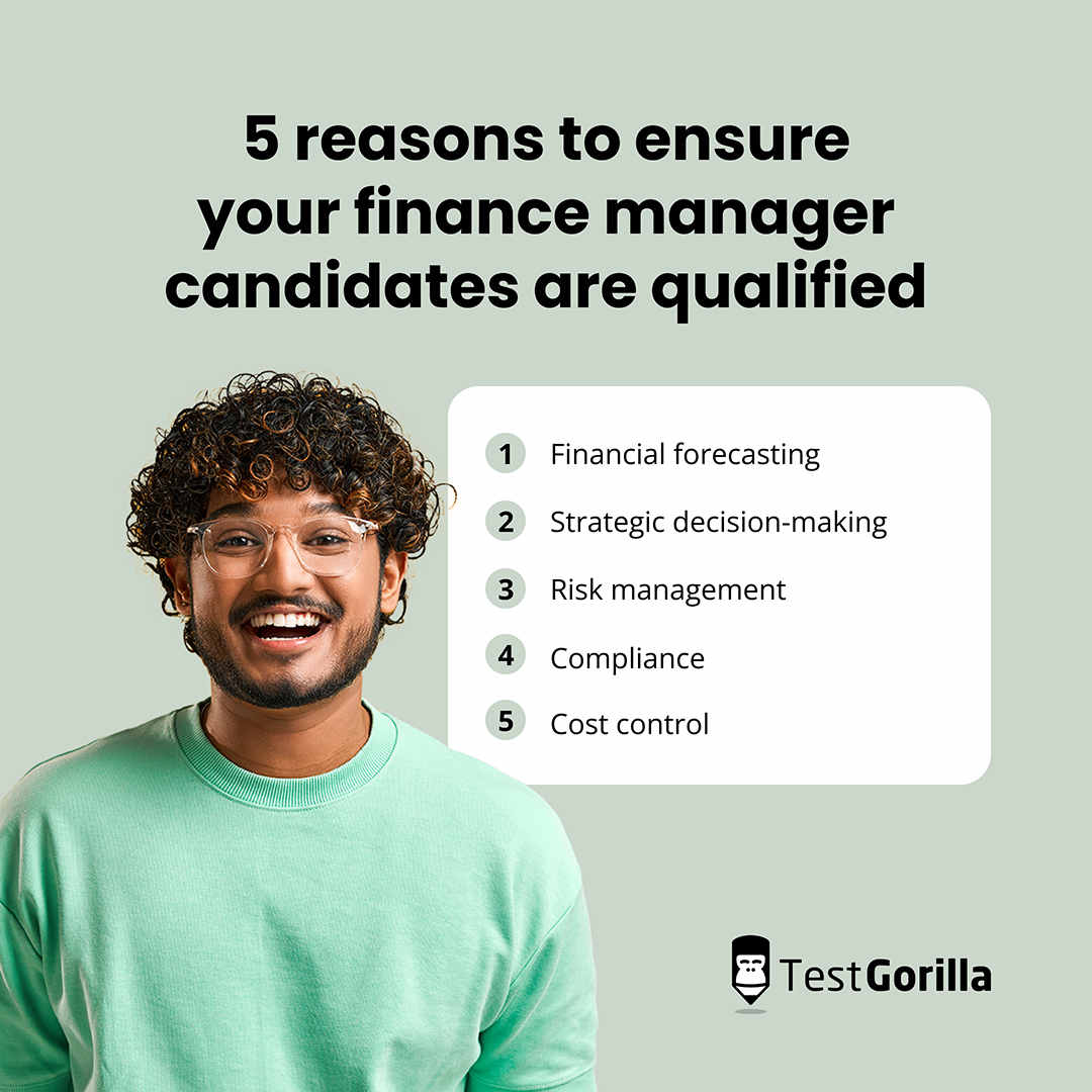 Five reasons to ensure your finance manager candidates are qualified graphic