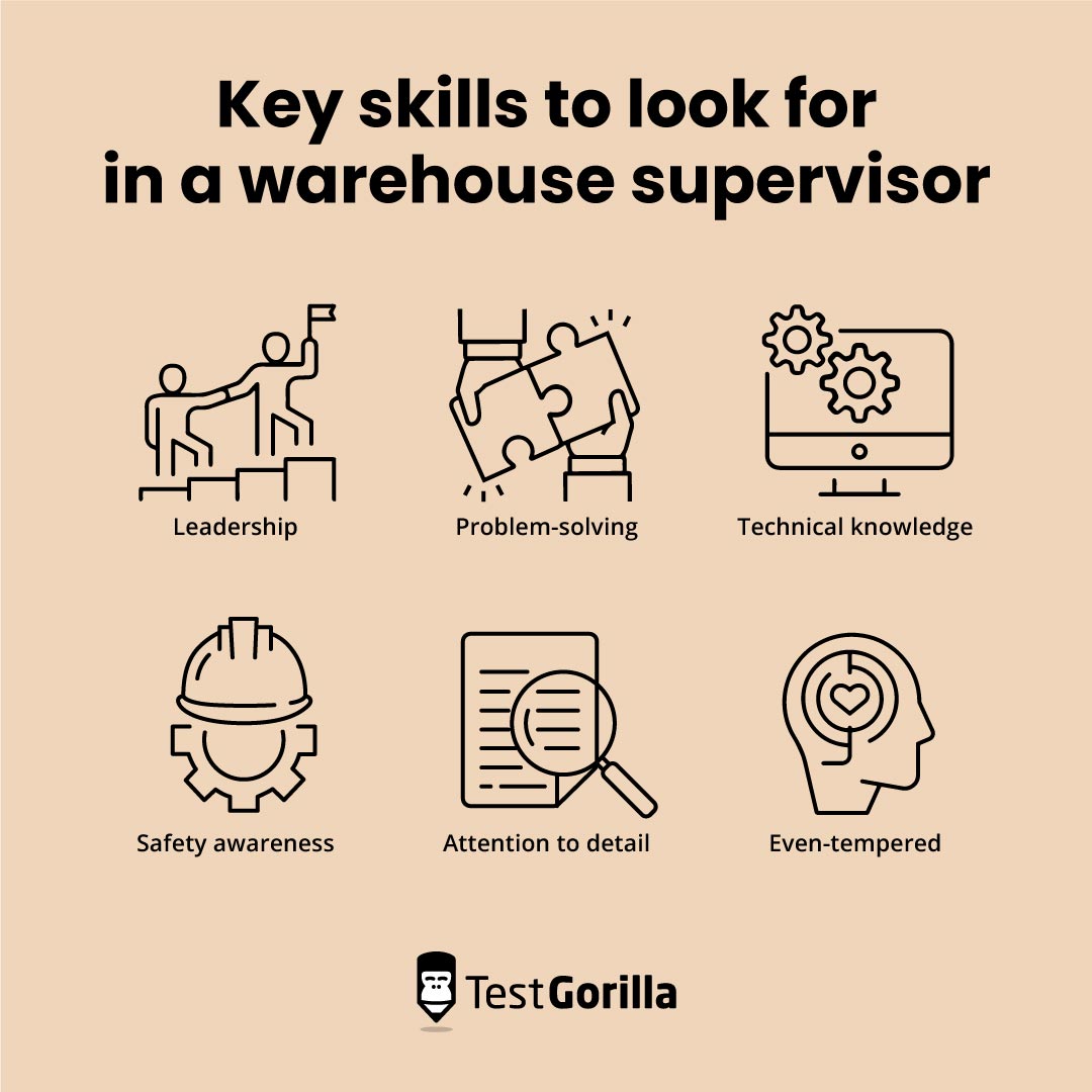 Key skills to look for in a warehouse supervisor graphic