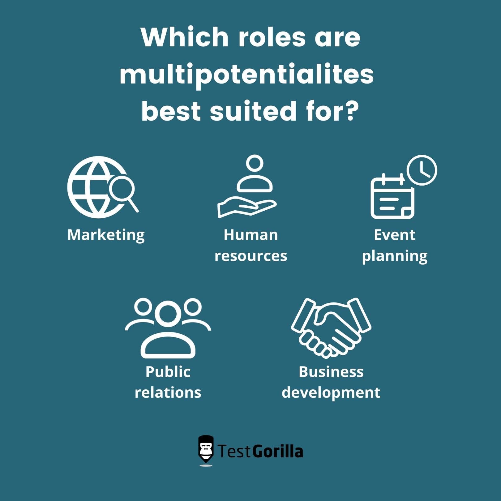 graphic showing which roles multipotentialites are best suited for