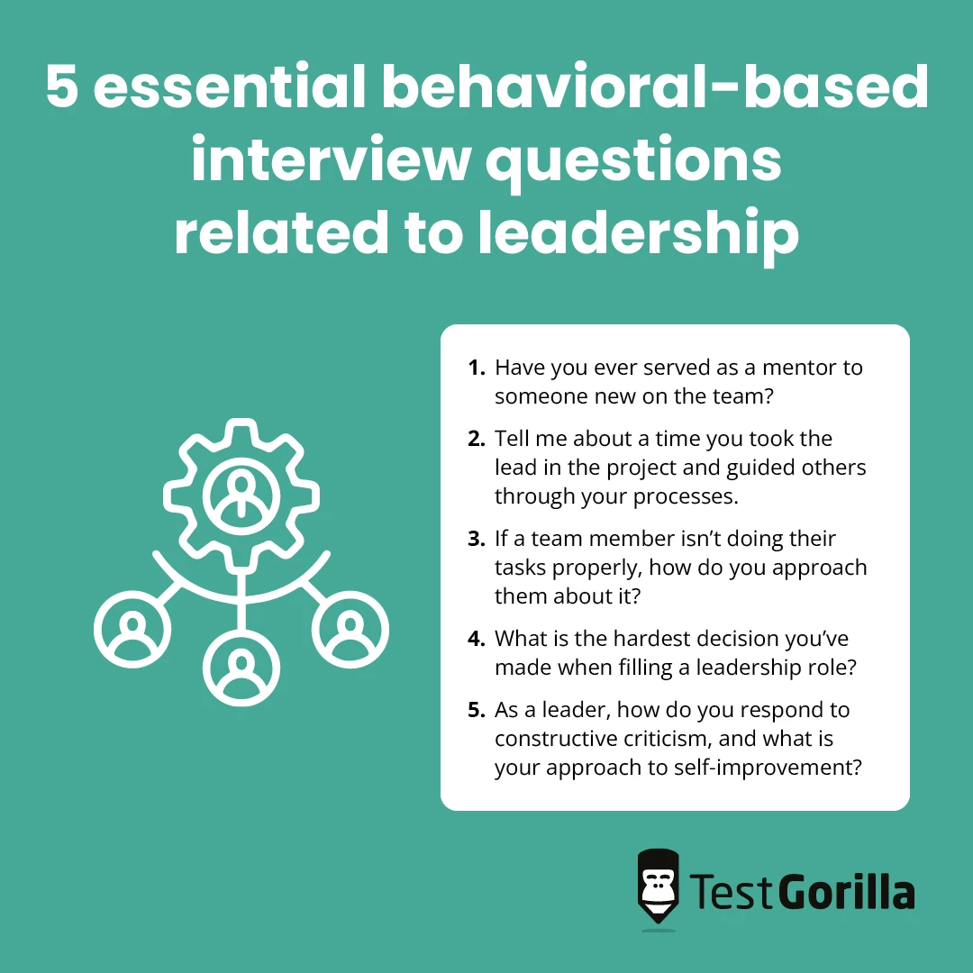 5 behavioral-based interview questions on leadership