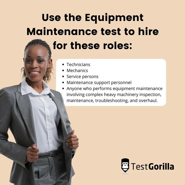 How to evaluate equipment maintenance technician skills
