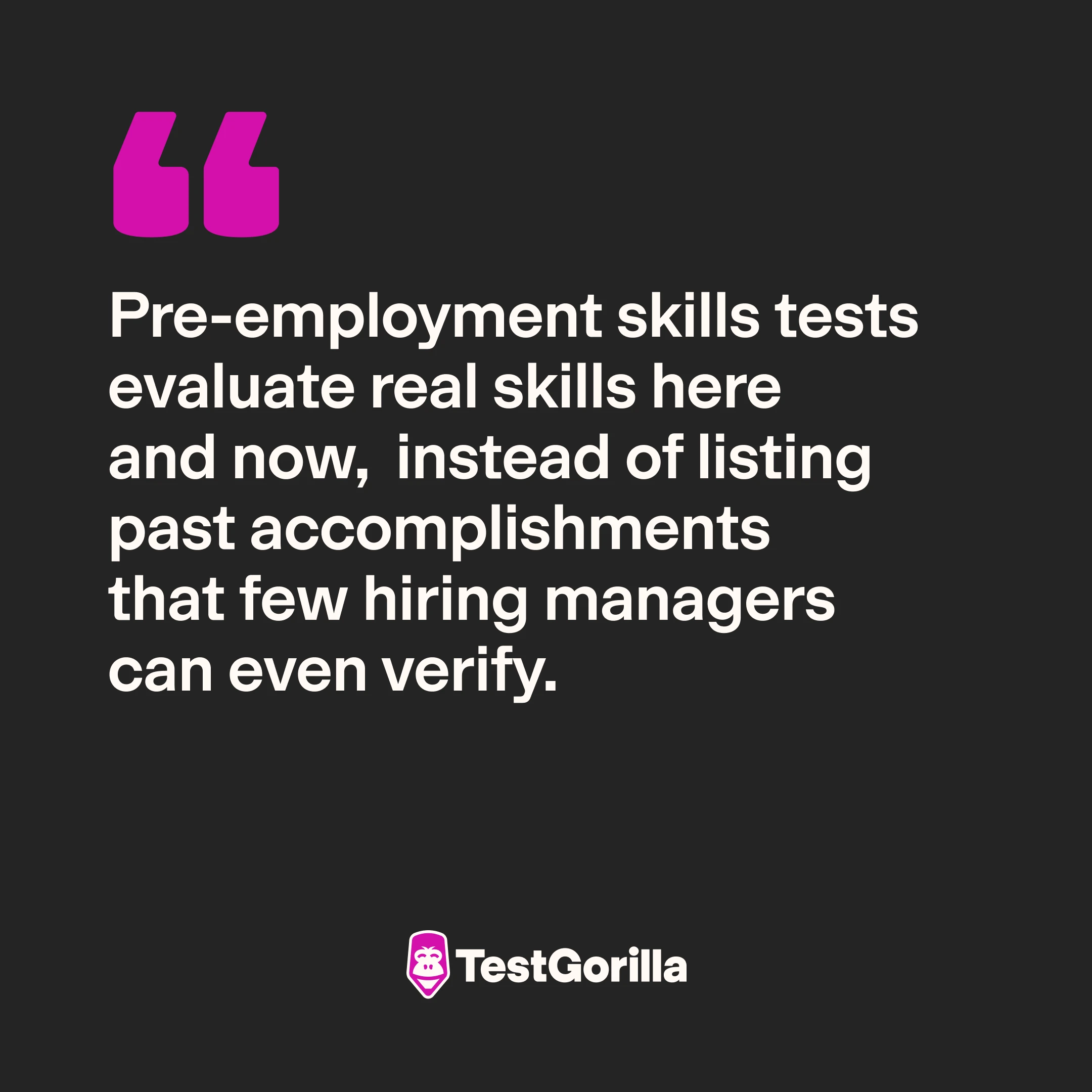 pre-employment tests evaluate real skills here and now graphic