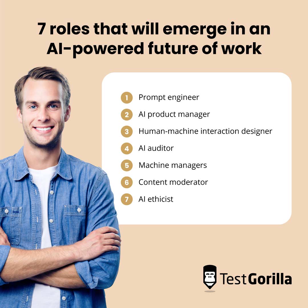 list of job roles that will emerge in an AI-powered future of work