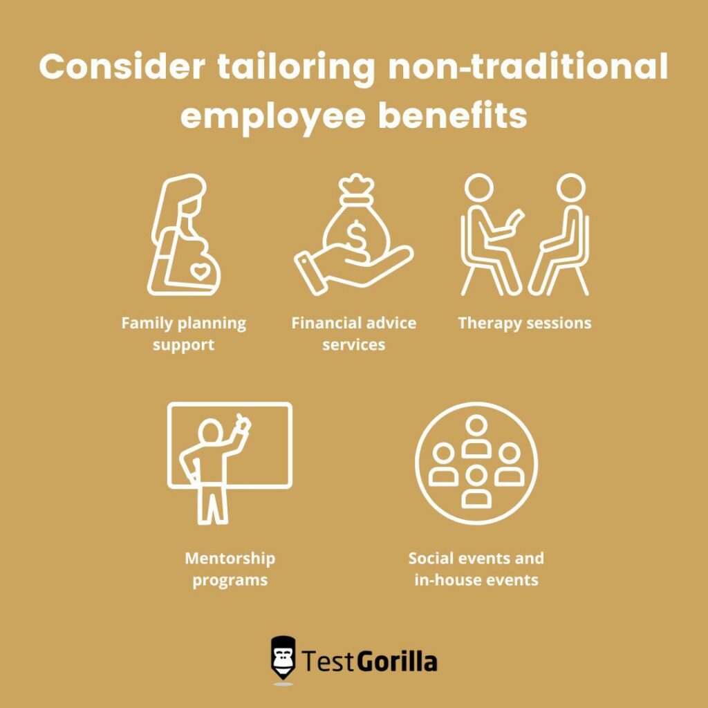 Non traditional employee benefits