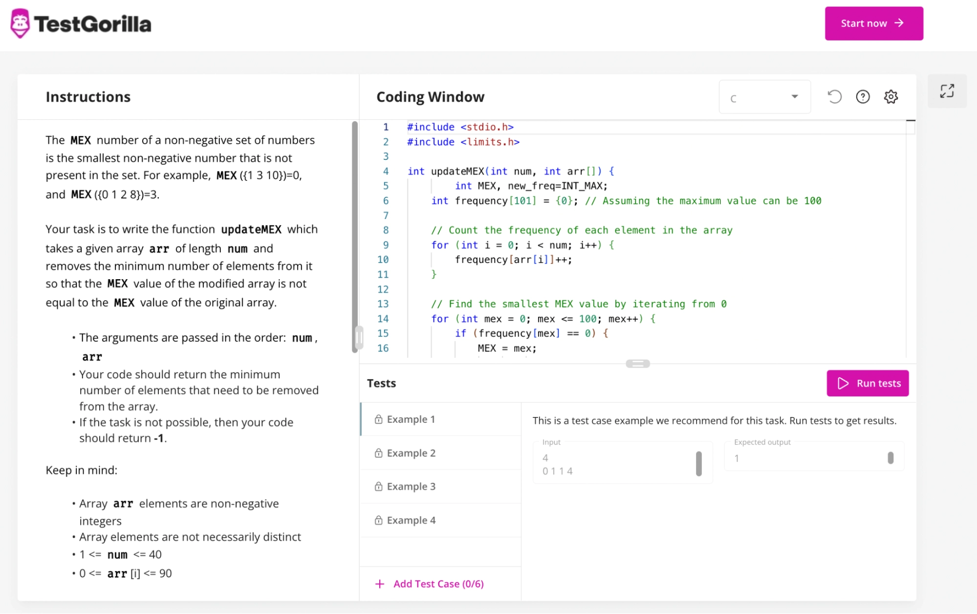 A coding puzzle from the Go (Coding) Intermediate Problems test